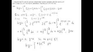 Find pdf of a sum of two independent random variables 01 [upl. by Norvun]