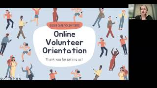 Online orientation  Elder Care Volunteers [upl. by Nonnarb]