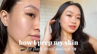 HOW I PREP MY SKIN for FLASHPROOF Makeup 🫧 flawless amp clean filtered skin  Liane San Jose [upl. by Iret]