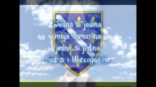 Jedna si Jedina  Himna Bosne i Hercegovine sa tekstom [upl. by Asaret]