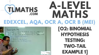 ALevel Maths O205 Binomial Hypothesis Testing TwoTail Example 1 [upl. by Quartus]