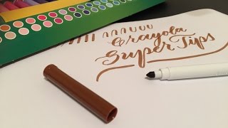 Using Crayola Super Tips Markers for Modern Calligraphy Writing [upl. by Neal]