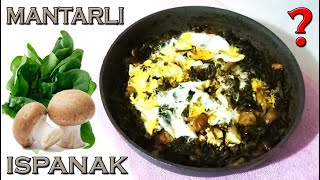 YUMURTALI VE MANTARLI ISPANAK KAVURMASI │ NEFİS YEMEK TARİFLERİ [upl. by Aicil53]