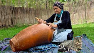 How to Make Homemade Butter from Milk by Ancient Village Recipe Harsh Life in a Mountain Village [upl. by Occir]