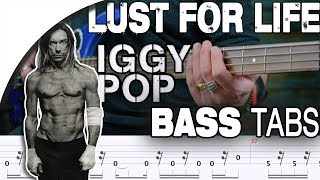 Iggy Pop  Lust for Life  Bass Cover With Tabs in the Video [upl. by Aleil]