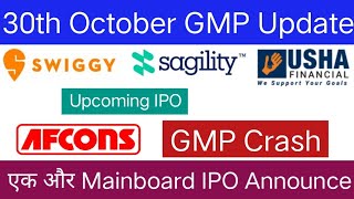 Afcons Infrastructure IPO  Swiggy IPO  Sagility India IPO  Usha Financial Services IPO [upl. by Norean]