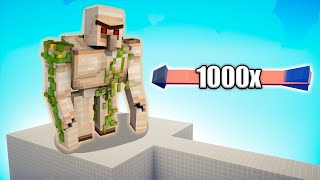 MINECRAFT GOLEM vs 1000x OVERPOWERED UNITS  TABS  Totally Accurate Battle Simulator 2024 [upl. by The]