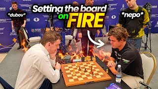 JanKrzysztof Duda vs Magnus Carlsen  The knightmare begins  World Blitz 2023 [upl. by Remle891]