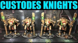 EPIC KITBASH Warhammer 40k Adeptus Custodes Armiger Warglaive Imperial Knight Conversion Commission [upl. by Nuhs]