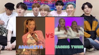 BTS REACTION Adaliatta Vs Kagiris Twins [upl. by Emmey]