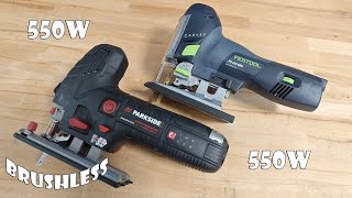 Festool PS 420 EBQ vs Parkside Performance PPSTK 550 A1 Jigsaw [upl. by Penni461]