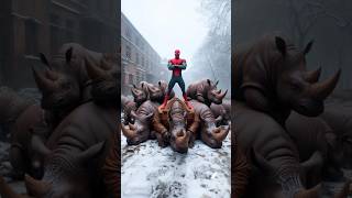 SpiderMan and Superman vs Witch fight battle spiderman superman animals wolverine [upl. by Concettina]