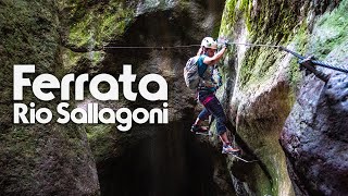 VIA FERRATA RIO SALLAGONI nel Canyon di Castel Drena  Trento [upl. by Raleigh349]