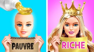 RELOOKING TOTAL DE BARBIE EN PRINCESSE  Astuces beauté amp mini bricolages pour poupées par 123 GO [upl. by Noguchi600]