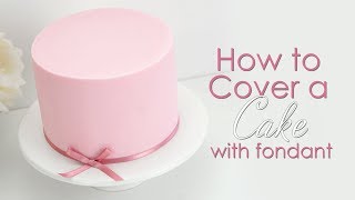 How to Prepare amp Cover a Cake with Icing  Fondant [upl. by Yahsed]