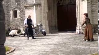 Lady and knight fight in front of church [upl. by Latvina]