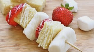 How to Make Dessert Kabobs Strawberry Shortcake Skewers Recipe [upl. by Getter211]