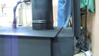 Wood Stove Waste Oil Stove Blower Thermostat Install Update By KVUSMC [upl. by Erdnua]