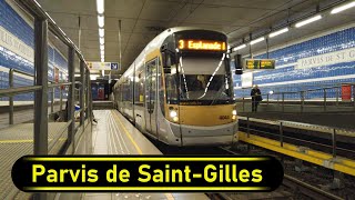 Premetro Station Parvis de SaintGilles  Brussels 🇧🇪  Walkthrough 🚶 [upl. by Nnael499]