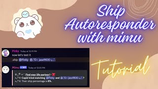 ༊·˚ Ship Autoresponder command  mimu  Pinky [upl. by Taryn684]