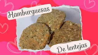 Hamburguesas de lentejas muy faciles y rapidas de hacer con pocos ingredientes🥰 [upl. by Afesoj]