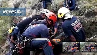 Montagne Le Morne une fillette de 14 ans secourue après une chute [upl. by Trinl153]