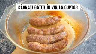 Cârnați la cuptor gătiți în vin  suculenți și rumeniți  Bucate Aromate [upl. by Lenhart700]