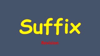 What are suffixes  suffixes for kids  how to learn suffix [upl. by Acino]