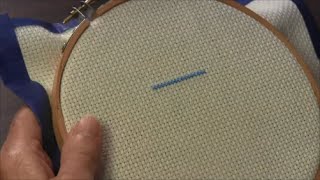 Cross Stitch  How to Cross Stitch A Row [upl. by Solohcin945]