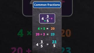 Fractions  Convert mixed numbers to common fractions [upl. by Dielle]