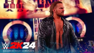 WWE 2K24 Hangman Adam Page Entrance w Theme amp Graphics Pack  New WWE 2K24 Mod [upl. by Corley]