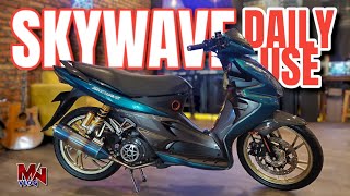 Review Modifikasi Suzuki Skywave Daily Use  Proper Skywave  MNVLOG [upl. by Wager]