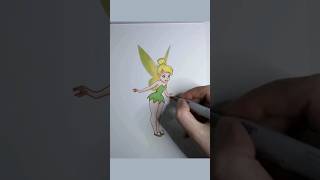 Tinker Bell from Peter Pan timelapse drawing drawing disney shorts [upl. by Sakram]