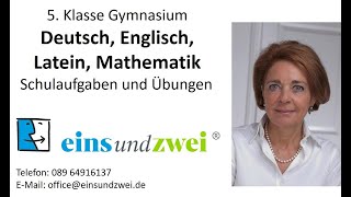 5 Klasse Gymnasium  Schulaufgaben für Mathe Deutsch Englisch amp Latein  einsundzwei [upl. by Auhsej]