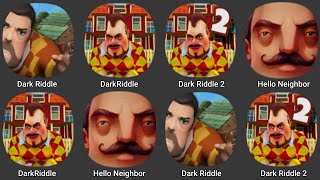 Dark Riddle vs Hello Neighbor vs Dark Riddle Classic vs Dark Riddle 2 vs Hello Neighbor 2 [upl. by Crist110]