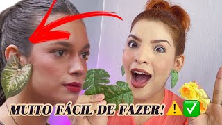 BRINCO ALANE BBB 24  FAÇA VOCÊ MESMO TENDÊNCIA FOLHAS  muito fácil  DIY [upl. by Fenwick214]