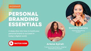 Building Your Personal Brand  Webinar [upl. by Athalie]