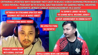 cr7horaaYT EARNING FROM MUSIC VIDEO REVEALED PODCAST SOON4KGamingNepal WEARING 4K ESPORTS JERSEY [upl. by Catherine]