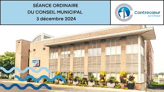 Séance ordinaire du conseil municipal  3 décembre 2024 [upl. by Bonaparte]