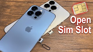 How To Remove Sim Card From iPhone 13 Pro Max  How To Open iPhone Sim Card Slot [upl. by Palmira110]