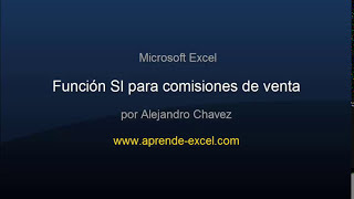 Funcion SI para calcular comisiones de venta [upl. by Alyos]