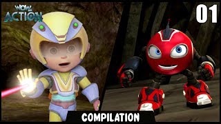 Vir The Robot Boy amp Rollbots  Compilation 01  Action show for kids  Wow Kidz Action [upl. by Ynor601]