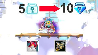 Gacha Golden Party In A Box Growtopia got 6 rare IOTM [upl. by Nauqit]