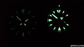 Casio Edifice vs Seiko Monster  Lume View [upl. by Hammer]