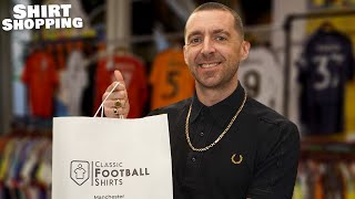 Miles Kane Goes Shopping For RETRO Football Shirts  Shirt Shopping [upl. by Kimball]