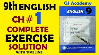 Exercise complete solution chapter 1 the saviour of mankind class 9 english gs academy [upl. by Sidell707]