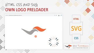 How to Make Own Logo Preloader  HTML CSS and SVG [upl. by Maud]