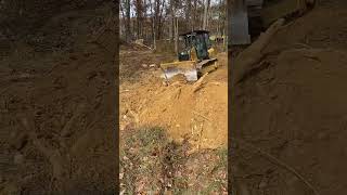 Cleaning up around with farm with CAT D3 and John Deere tractor dozer bluecollar [upl. by Annekahs]