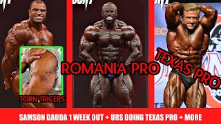 Samson Dauda VS Nathan at Romania Pro  Urs is Doing Texas Pro  Hassan Competed With Torn Triceps [upl. by Ayifas]