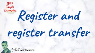 COA 51 Register and register transfer [upl. by Oaks]